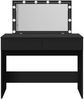 vidaXL Schminktisch mit LED-Beleuchtung Schwarz 100x40x120 cm 848207 Bild 5