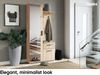 MEBLINI Garderobenschrank Flur mit Spiegel - LUXOR - 97x30x195cm R/L - Artisan Eiche - Garderobe Schrank - Flurgarderobe schmal - Garderobe Flur Möbel Set - Flurschrank hoch Bild 3