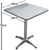 Bistrotisch aus Aluminium, quadratisch, H 70 cm Bild 2