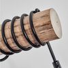 hofstein Wandleuchte Wandlampe aus Holz/Metall/Glas in Natur/Schwarz/Bernstein, ohne Leuchtmittel, Glasschirm u. An/-Auschalter am Gehäuse, 1x E27, ohne Leuchtmittel Bild 3