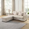 Ecksofa mit Cordbezug, LED & Hocker, 184 x 84,5 x 85,5 cm, Beige Bild 5