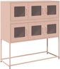 vidaXL Sideboard Rosa 100,5x39x107 cm Kaltgewalzter Stahl 853423 Bild 2