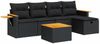 vidaXL 6-tlg. Garten-Sofagarnitur mit Kissen Schwarz Poly Rattan 3325961 Bild 2