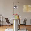 Hängeleuchte, Glas, rauch, Metall, H 120 cm Bild 2