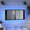 vidaXL LED-Spiegelschrank Räuchereiche 100x12x45 cm 834959 Bild 4
