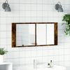 vidaXL LED-Spiegelschrank Räuchereiche 100x12x45 cm 834959 Bild 3