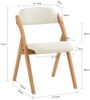 SoBuy FST92-WX2 2 Klappstühle, Massivholz, Lackiert, Weiß, 41,5 x 77 x 47,5 cm Bild 3