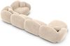 XL Wohnlandschaft Mirello aus Samtstoff - Samtstoff - creme - Links Bild 4