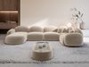 XL Wohnlandschaft Mirello aus Samtstoff - Samtstoff - creme - Links Bild 2