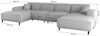 Wohnlandschaft Sofa U-Form GLORIA in Stoff Tiffani Schwarz Bild 2