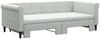 vidaXL Tagesbett Ausziehbar mit Matratzen Hellgrau 90x190 cm Samt 3197808 Bild 3
