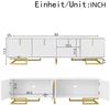 BlingBin TV-Schrank TV-Ständer Fernsehschrank (1-St, mit strukturierten Türen, goldene Griffe und goldene Beine) Modernes Design,160×38 ×44,5cm Bild 2