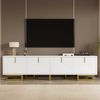 BlingBin TV-Schrank TV-Ständer Fernsehschrank (1-St, mit strukturierten Türen, goldene Griffe und goldene Beine) Modernes Design,160×38 ×44,5cm Bild 5