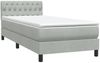 vidaXL Boxspringbett mit Matratze & LED Hellgrau 80x210 cm Samt 3317145 Bild 5