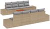 vidaXL Gartensofa-set 9 pcs Beige und Hellgrau Poly-Rattan 3356600 Bild 2