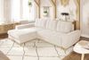 Ecksofa Scandi-Stil Schlafcouch Stauraum Ottomane LI Bouclé Chenille in Beige Bild 3