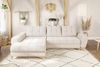 Ecksofa Scandi-Stil Schlafcouch Stauraum Ottomane LI Bouclé Chenille in Beige Bild 2