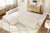 Ecksofa Scandi-Stil Schlafcouch Stauraum Ottomane LI Bouclé Chenille in Beige Bild 5