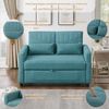 Merax Sofabett mit Schlaffunktion Zweisitzer-Klappsofa, ausziehbares Design, zeitgemäßer Stil, dreistufig verstellbare Rückenlehne, atmungsaktiver Baumwoll-Leinen-Stoff, Antik Blaugrün Bild 5