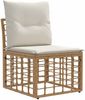 vidaXL Outdoor-Sofagarnitur 7 pcs Natürlich und Cremweiß Polyester 3437746 Bild 4