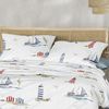 Irisette Easy Soft-Seersucker Bettwäsche 135x200 Leuchtturm Boot Maritim 8329-90 Bild 2
