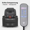 M MCombo elektrisch Aufstehhilfe Fernsehsessel Relaxsessel 7040 Massage Heizung elektrisch verstellbar USB-Anschluss (Mikrofaser, Dunkelgrau) Bild 4