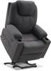 M MCombo elektrisch Aufstehhilfe Fernsehsessel Relaxsessel 7040 Massage Heizung elektrisch verstellbar USB-Anschluss (Mikrofaser, Dunkelgrau) Bild 2