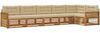 vidaXL Outdoor-Sofagarnitur mit Kissen 6 pcs Natur und Beige 3383421 Bild 2