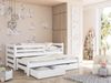 Kids Collective Jugendbett Einzelbett Kinderbett 90x200 cm, Lattenrost, Rausfallschutz Vollholz, 200x90 mit Rausziehbett 190x90 mit zwei Schubladen, weiß Bild 5