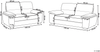 Sofa Set Kunstleder creme VOGAR Bild 2
