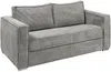 Vente-unique - LORETO Sofa SamtStoff Grau - B 223 cm95 cm x H 90 cm x L 195 cm Bild 2