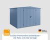 Hörmann Ecostar Metall-Gerätehaus Elegant mit Satteldach Typ 3, 238x303 cm , taubenblau, 7,2 m²,2-flüglige Tür Bild 3