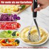 SURFOU Kartoffelstampfer Kartoffelstampfer Edelstahl - Stampfer Kartoffelpresse Mit Soft-Griff (1 St), Edelstahl, Hochbelastbar & Lebensmittelecht, Spülmaschinengeeignet Rutschfester Bild 2