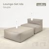 osoltus Ida Premium Modular Lounge 2tlg. Axroma Olefin Taupe Beige Bild 3