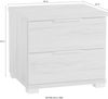 Universal Nachttisch in Eiche San Remo Hell Optik - Moderner Nachtschrank mit zwei Schubladen für Ihr Bett - 46 x 43 x 42 cm (B/H/T) Bild 2