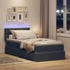 vidaXL LED-Speicherbett mit Matratze Dunkelgrau 90 x 190 cm Samt 3371482 Bild 5