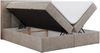 Boxspringbett mit Kopfteil und Topper, Doppelbett - RICO - 200x200cm - Beige Stoff - H4 Bild 4