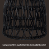 Star Lampenschirm Knute Outdoor 33 cm – Schwarzer Rattan Look, IP44, für E27 Fassung, wetterfester Lampenschirm für Garten, Terrasse & Balkon Bild 2