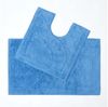 Homescapes Badematte 2-tlg. Badgarnitur blau aus 100% Baumwolle, Höhe 30 mm, 50x80 cm & 50x55 cm Bild 2