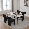 YakoHome Esszimmerstuhl Schwarz/Grau 64 x 56 x 86 cm – Chenille, gepolstert, mit Massivholzrahmen, stabil und bequem, einfache Montage Bild 2