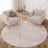 Tapiso Designteppich CRYSTAL, rund, Höhe: 8 mm, Kurzflor Schimmereffekt, pflegeleicht, allergikergeeignet Bild 5