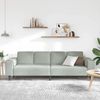 vidaXL Wohnzimmer Couch Hellgrau 250 x 77 x 76 cm 3335091 Bild 3