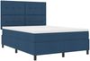 vidaXL Boxspringbett mit Kopfteil Blau 140 x 200 cm Stoff 3339398 Bild 5