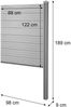 WPC-Sichtschutz Sarthe, Zaun Windschutz, WPC-Pfosten zum Einbetonieren ~ Erweiterungselement schmal, 98cm anthrazit Bild 3