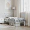 vidaXL Metallbett ohne Matratze mit Kopfteil Weiß 75x190 cm 353674 Bild 4