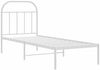 vidaXL Metallbett ohne Matratze mit Kopfteil Weiß 75x190 cm 353674 Bild 3