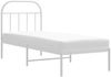 vidaXL Metallbett ohne Matratze mit Kopfteil Weiß 75x190 cm 353674 Bild 5