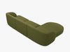 Micadoni Ecksofa Miley 4-Sitzer Links Boucle Baloo Dunkel-Olivgrün Bild 3
