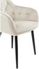 Esszimmerstuhl Polyester Metall Creme Bild 5
