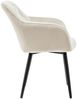 Esszimmerstuhl Polyester Metall Creme Bild 2